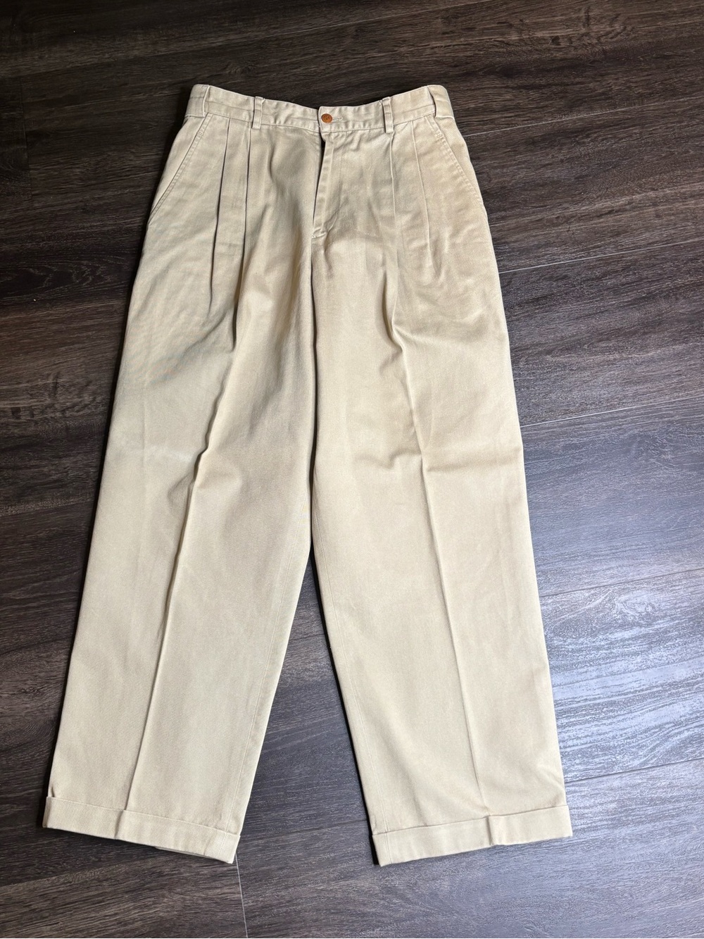 RARE Polo Country Khaki Pants Pleated High Waisted Chino Ralph Lauren Women's 12